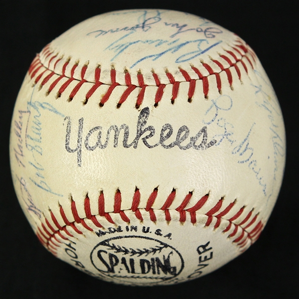 1960 New York Yankees American League Champions Team Signed Baseball w/ 25 Signatures Including Yogi Berra, Whitey Ford, Bill Dikcey & More (*Full JSA Letter*)