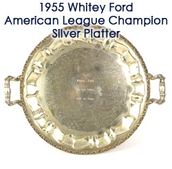 1955 Whitey Ford New York Yankees American League Champions 14" Presentation Platter (MEARS LOA)