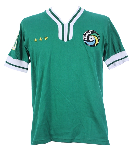 2000s Pele New York Cosmos Signed Green Jersey (PSA/DNA)