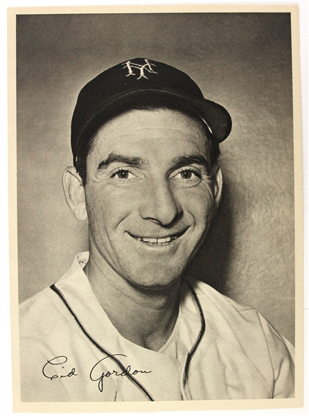 1955 Sid Gordon New York Giants 6.5" x 9" Facsimile Signed Photo