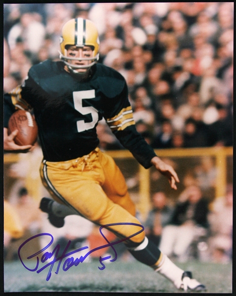 1966 Paul Hornung Green Bay Packers Signed 8x10 Color Photo (JSA)
