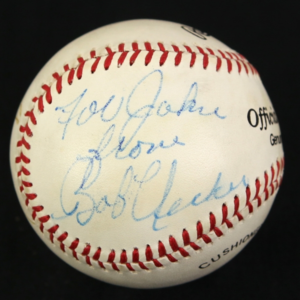 1985-89 George Kell Bob Uecker Tigers/Brewers Dual Signed Baseball (JSA)