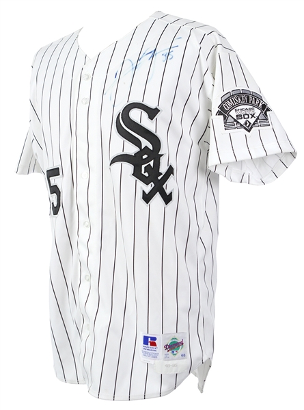 1995 Frank Thomas Chicago White Sox Signed/Game Worn Collection - Lot of 4 w/ ASG Jersey, Batting Gloves, Wristband & Poster (MEARS LOA/JSA)