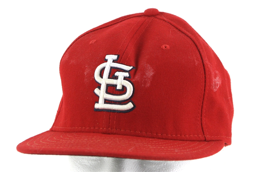 2012 Tony Cruz St. Louis Cardinals Game Worn Cap (MEARS LOA/MLB Hologram)