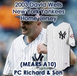 2003 David Wells New York Yankees Game Worn Home Jersey (MEARS A10) “Provenance from PC Richard & Sons Electronic Company”
