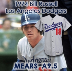 1974 Bill Russell Los Angeles Dodgers Game Worn Road Jersey (MEARS A9.5)