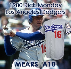 1980 Rick Monday Los Angeles Dodgers Game Worn Road Jersey (MEARS A10)