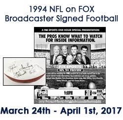 1994 NFL On FOX Inaugural Commentator Multi Signed Wilson The Duke Autograph Panel Football w/ 13 Signatures Including John Madden, Pat Summerall, Terry Bradshaw, Jimmy Johnson & More (JSA)