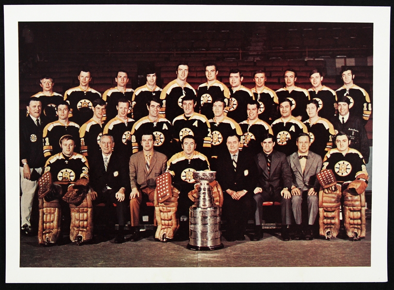1969-1970 Boston Bruins Stanley Cup Champions 5” x 7” Full Color Glossy Paper Team Photo
