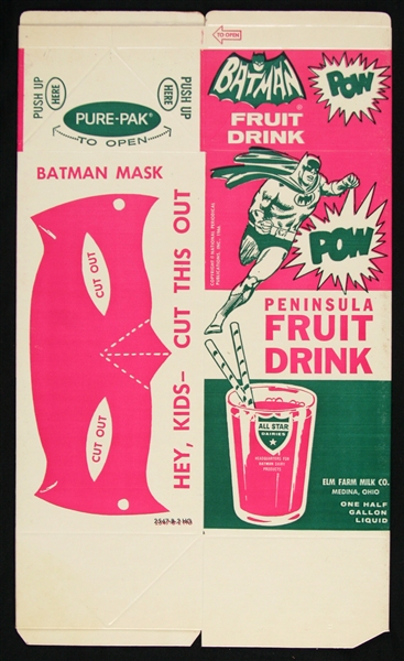 1966 Batman All Star Lemon & Peninsula Fruit Drink Unused Cartons - Lot of 2