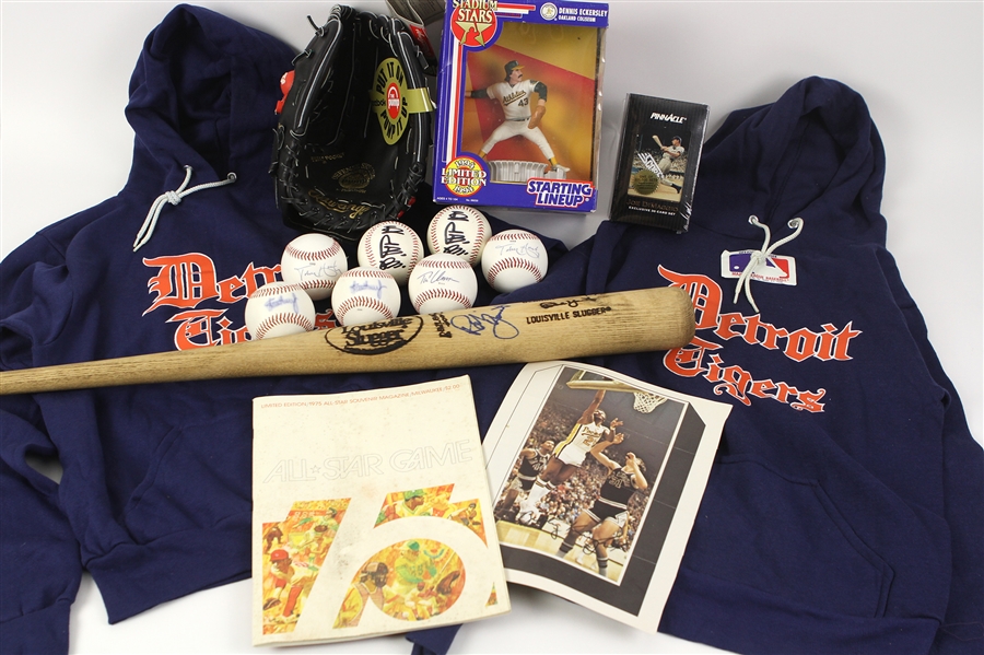1970s-90s Baseball Memorabilia Collection - Lot of 40 w/ Robin Yount Signed Bat, Framed Milwaukee Brewers Team Photos, Posters & More (JSA)
