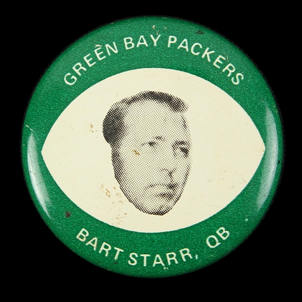 1969 Bart Starr Green Bay Packers 1.25" Drenks Potato Chips Pinback Button