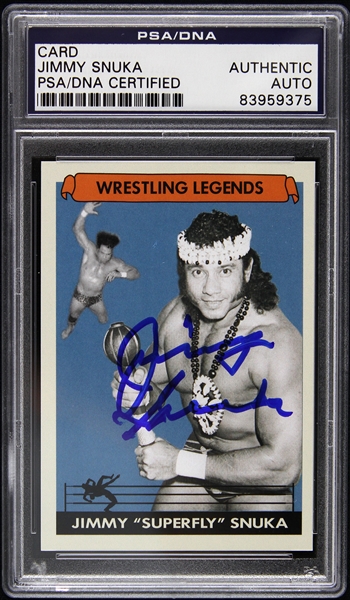Jimmy ‘Superfly’ Snuka Wrestling Legend Signed LE Trading Card (PSA/DNA Slabbed)