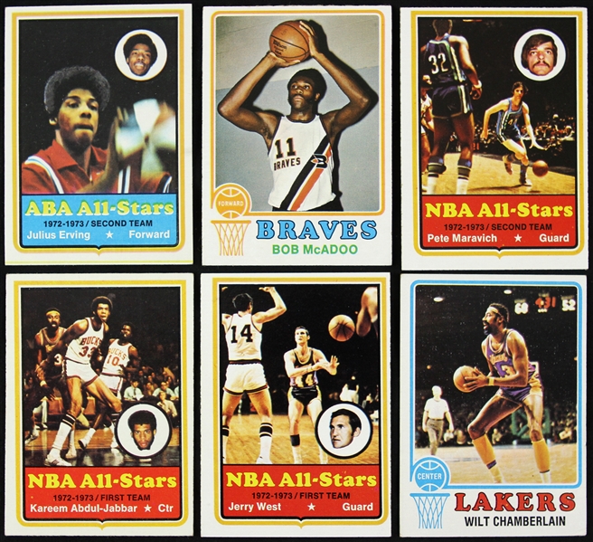 1973-74 Topps Basketball Trading Cards Complete Set (264/264)