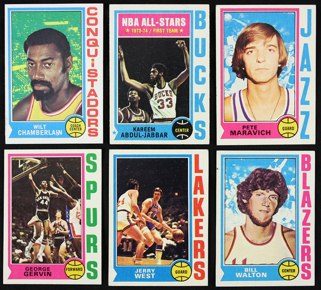 1974-75 Topps Basketball Trading Cards Complete Set (264/264)