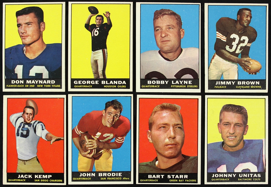 1961 Topps Football Trading Cards Complete Set (198/198)