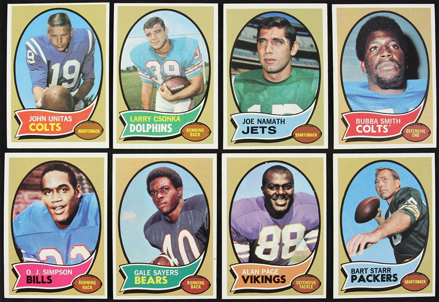 1970 Topps Football Trading Cards Complete Set (263/263)
