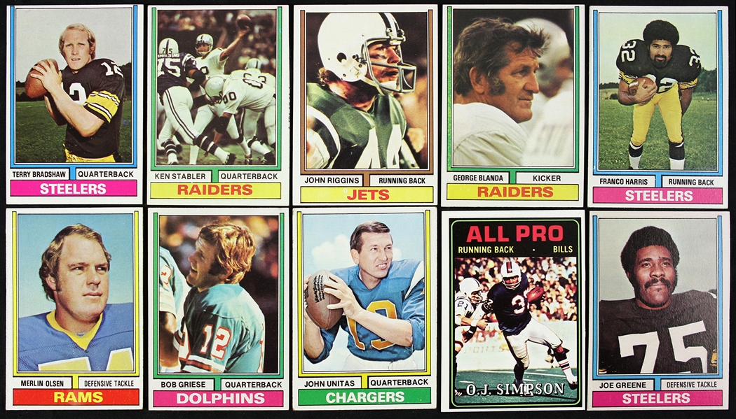 1974 Topps Football Trading Cards Complete Set (528/528)