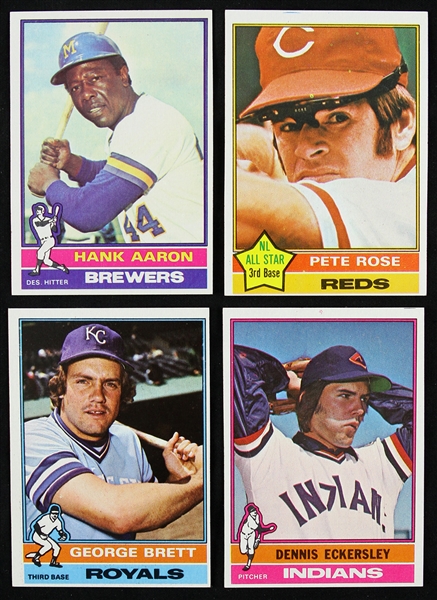 1976 Topps Baseball Trading Cards Complete Set (704/704) w/ Traded Subset