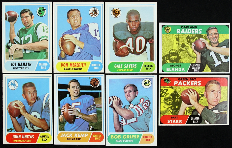 1968 Topps Football Trading Cards Complete Set (219/219)