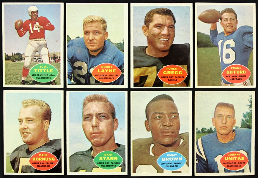 1960 Topps Football Trading Cards Complete Set (132/132)