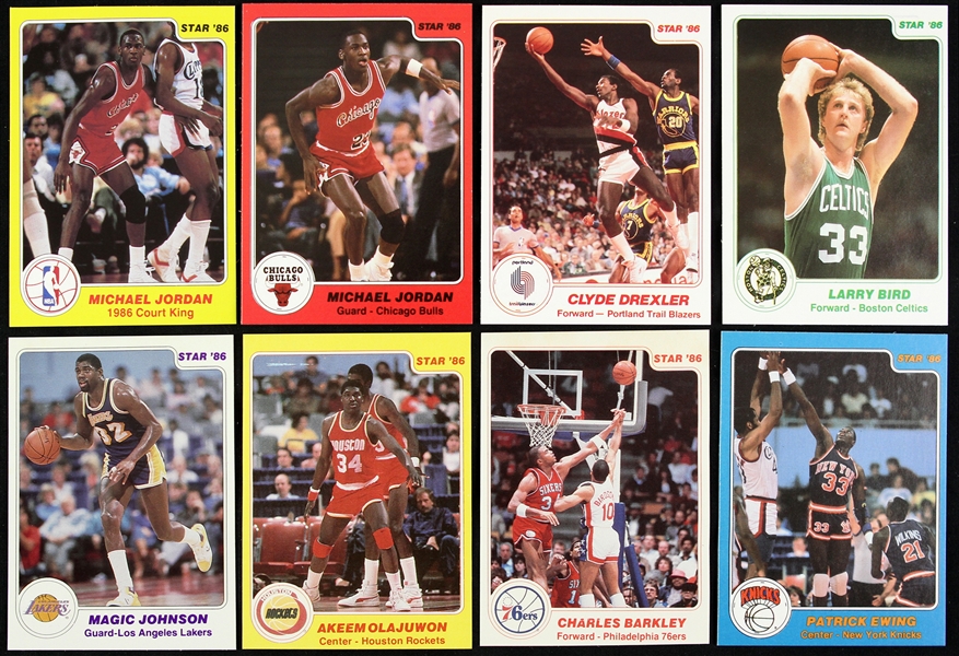 1985-86 Star Basketball Trading Cards - Lot of 263 w/ 1985-86 Complete Set, Court Kings Subset, NBA Champions Subset & More