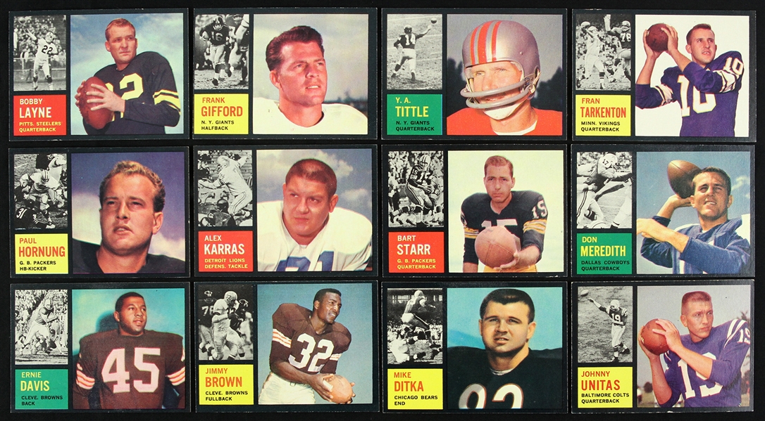 1962 Topps Football Trading Cards Complete Set (176/176)