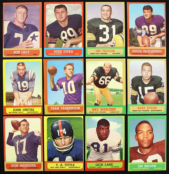 1963 Topps Football Trading Cards Complete Set (170/170)
