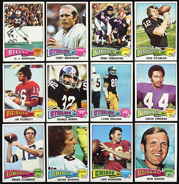 1975 Topps Football Trading Cards Complete Set (528/528)