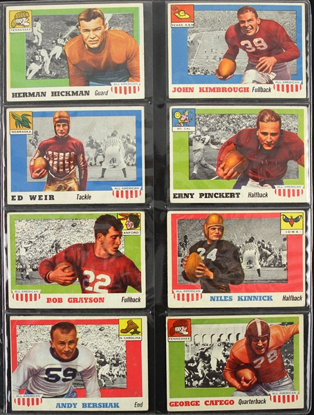 1955 Topps All American Football Trading Cards Complete Set (100/100)