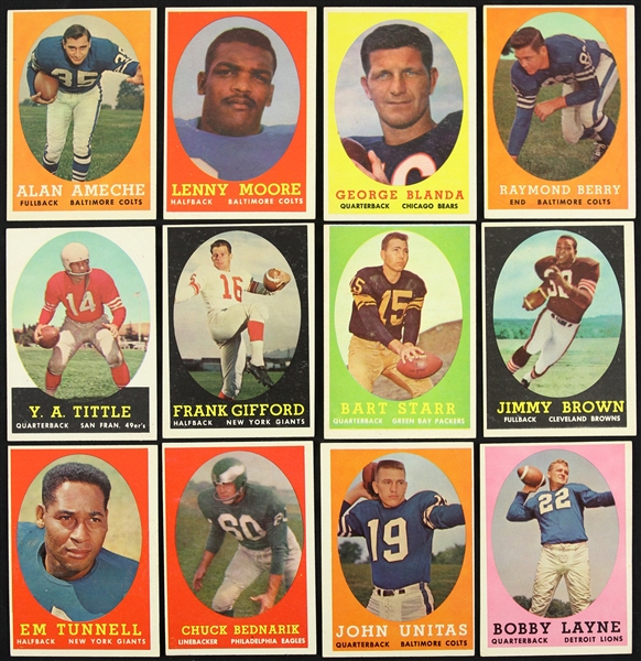 1958 Topps Football Trading Cards Complete Set (132/132)