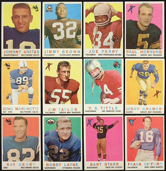 1959 Topps Football Trading Cards Complete Set (176/176)