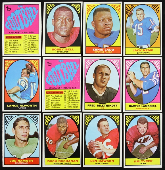 1967 Topps Football Trading Cards Complete Set (132/132)