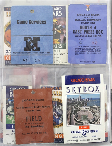 1960-90s Football Basketball Baseball Hockey Ticket & Pass Collection - Lot of 175