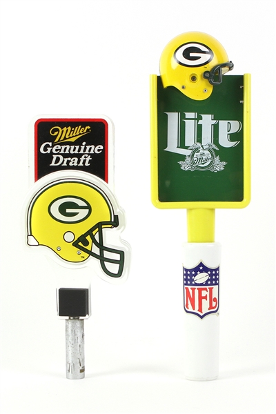 1990s Green Bay Packers Miller Lite/Genuine Draft Beer Tappers - Lot of 2 