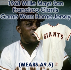 1968 Willie Mays San Francisco Giants Signed Game Worn Home Jersey (MEARS A9.5)