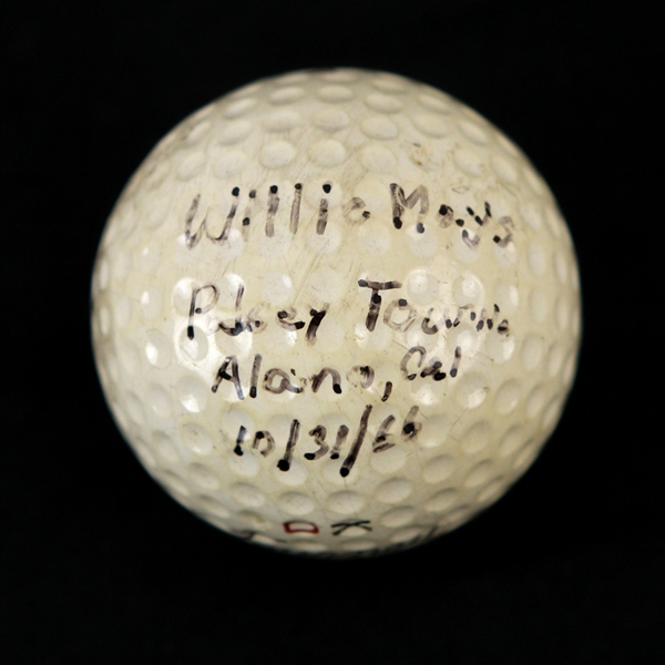 1966 Willie Mays San Francisco Giants DX Tourney 3 Golf Ball (MEARS LOA)