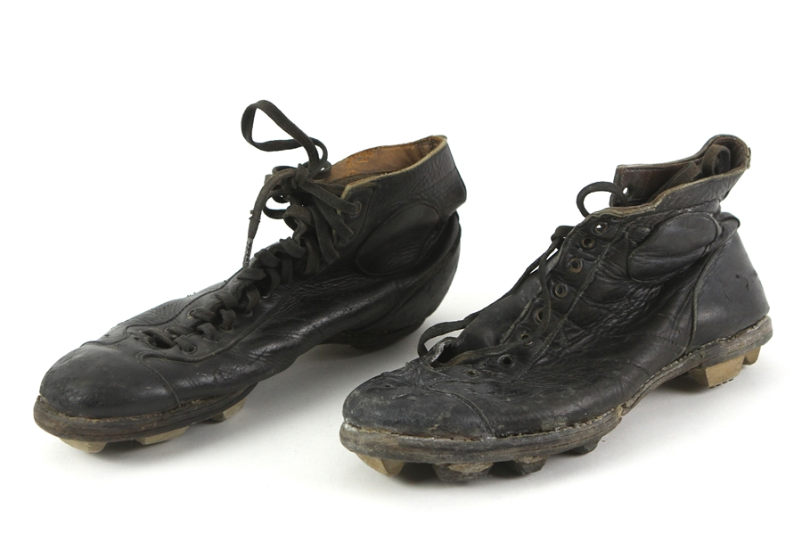 1920s Game Worn High Top Football Boots (MEARS LOA)