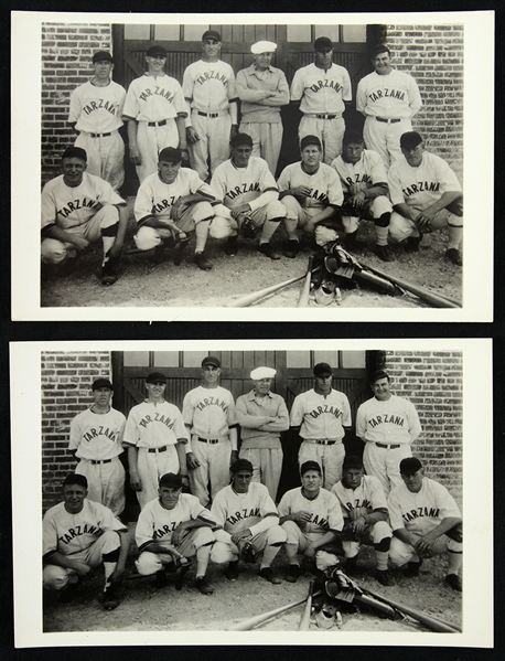 1940s-50s Tarzana Baseball Team 3.5" x 5.5" Postcard Photos - Lot of 2 