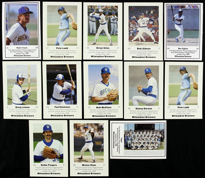1982-1987 circa Milwaukee  Brewers / Green Bay Packers Police Set Hoard (50,000+ cards)
