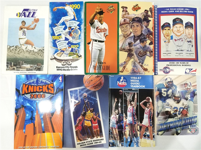 1980s – Present Basketball, Football, Baseball Media Guide Collection (1,500+)