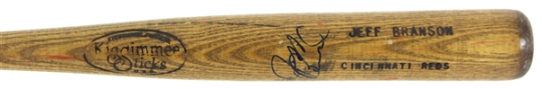 1992-97 Jeff Branson Cincinnati Reds Signed Kissimmee Sticks Professional Model Game Used Bat (MEARS LOA/JSA)