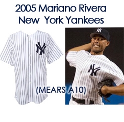 2005 Mariano Rivera New York Yankees Signed Game Worn Home Jersey (MEARS A10/JSA/Steiner/MLB Hologram) "Provenance from PC Richards & Son Electronic Company"