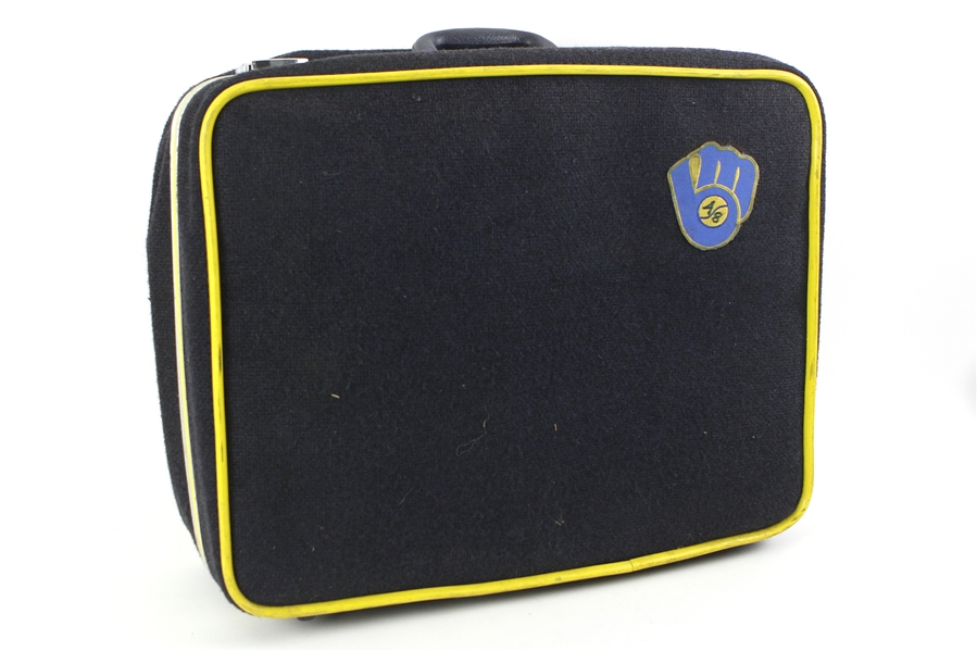 1978-84 Mike Caldwell Milwaukee Brewers Travel Suitcase (MEARS LOA)