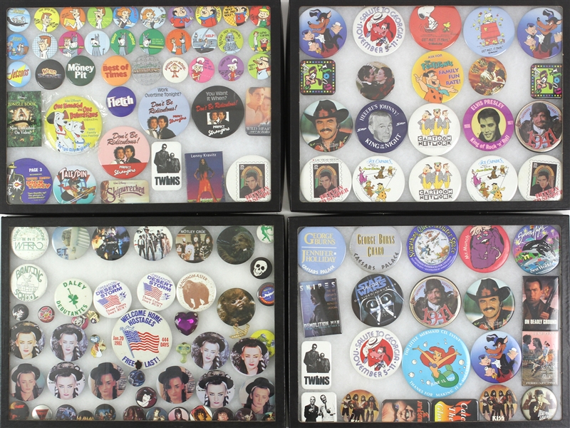 1960s-90s Baseball Football Basketball Politics Pop Culture Entertainment Pinback Button Collection - Lot of 325+
