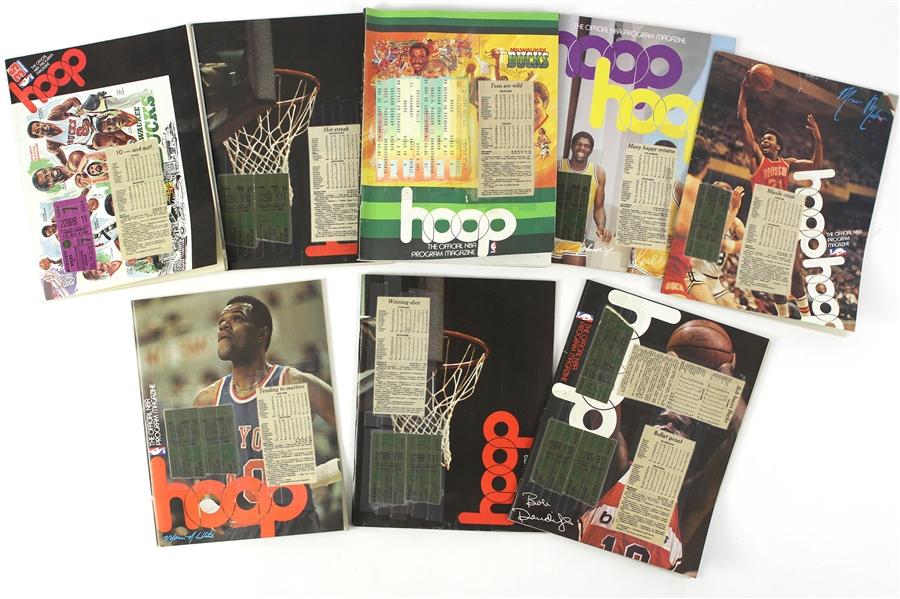 1970s-80s Milwaukee Bucks Hoop Magazine Basketball Program Collection - Lot of 200+
