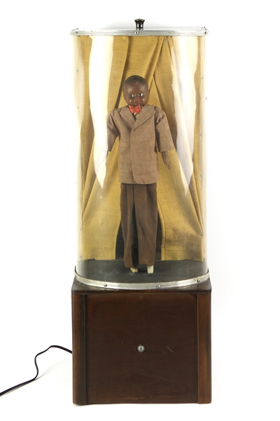 1940s Tap Dancing Doll With Motorized Floor in 10" x 11.5" x 26.5" Enclosure
