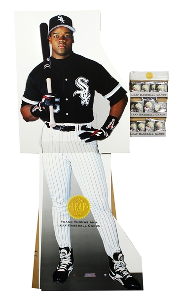 1994 Frank Thomas Chicago White Sox 81" Leaf Stand Up Advertising Display w/ 96 Unopened Packs & Original Box