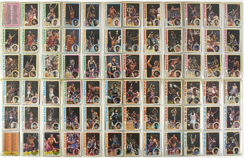 1978-81 Topps Basketball Trading Card Sets - Lot of 3 w/ 418 Signed Including Pete Maravich, Kareem Abdul Jabbar, Julius Erving & More (JSA)