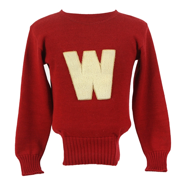 1920s Wisconsin Red Football Sweater